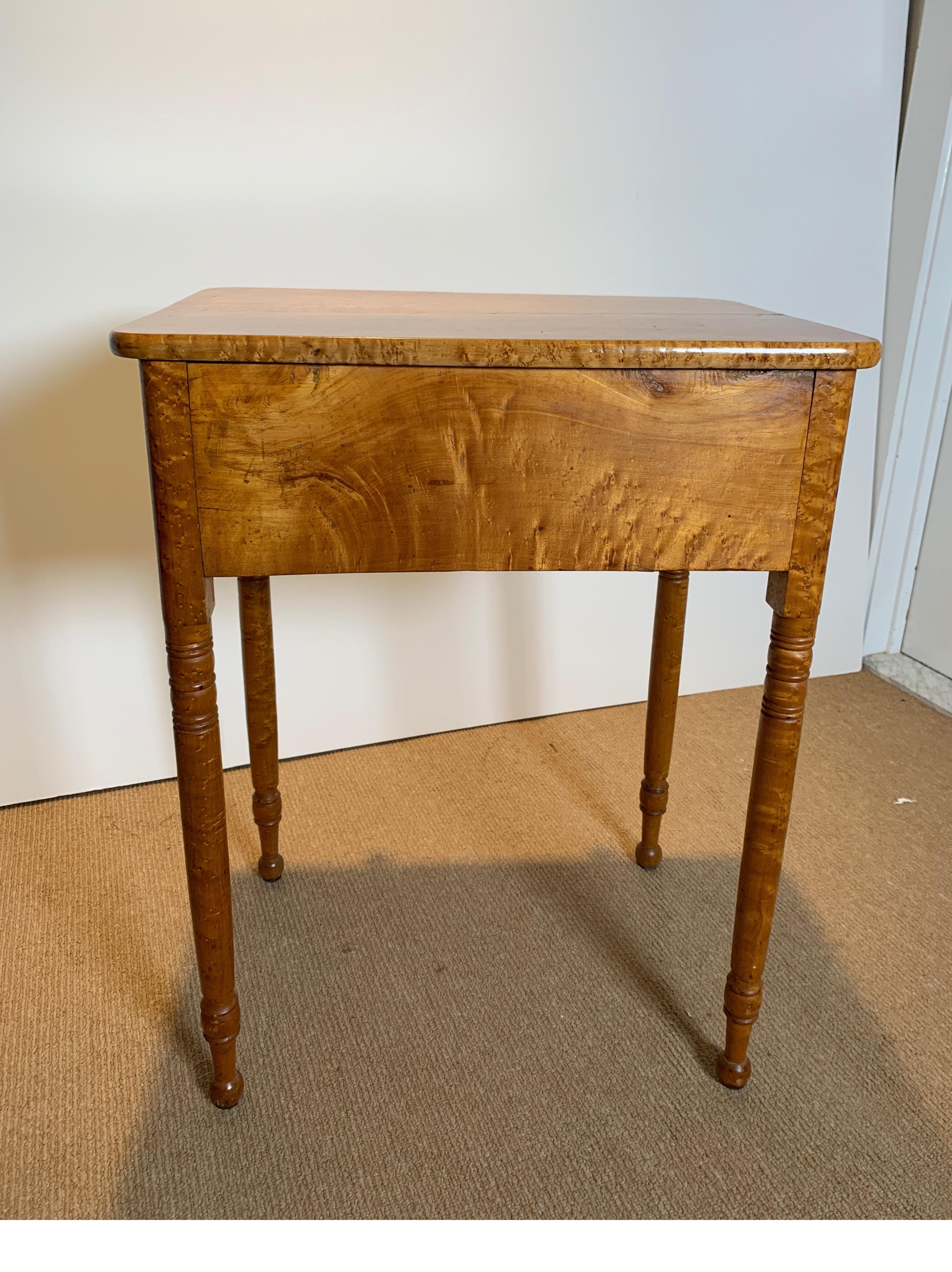 New England Birdseye Maple  Work Stand, 1820s 2