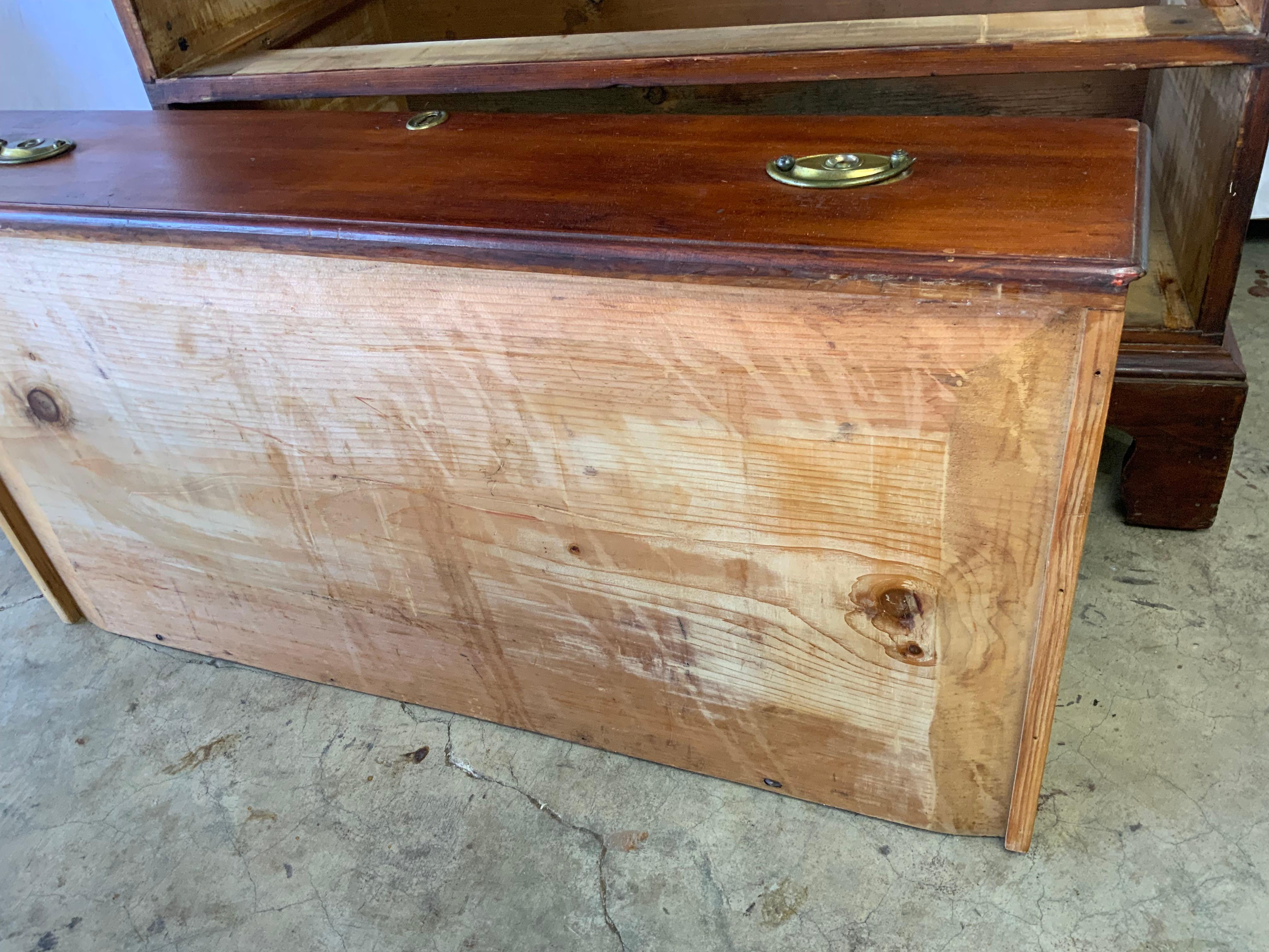 New England Chippendale Pine Mule Chest 5