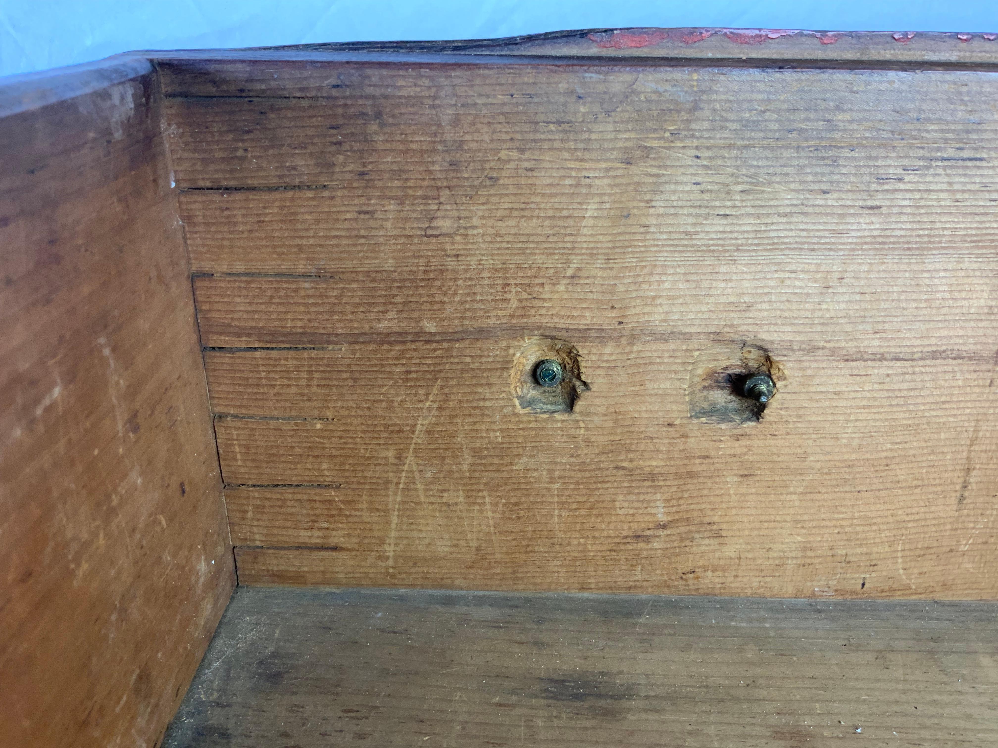 New England Chippendale Pine Mule Chest 13