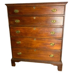New England Chippendale Pine Mule Chest