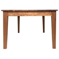 Antique New England Farm Table, Shaker-Modern Dining Table in Walnut