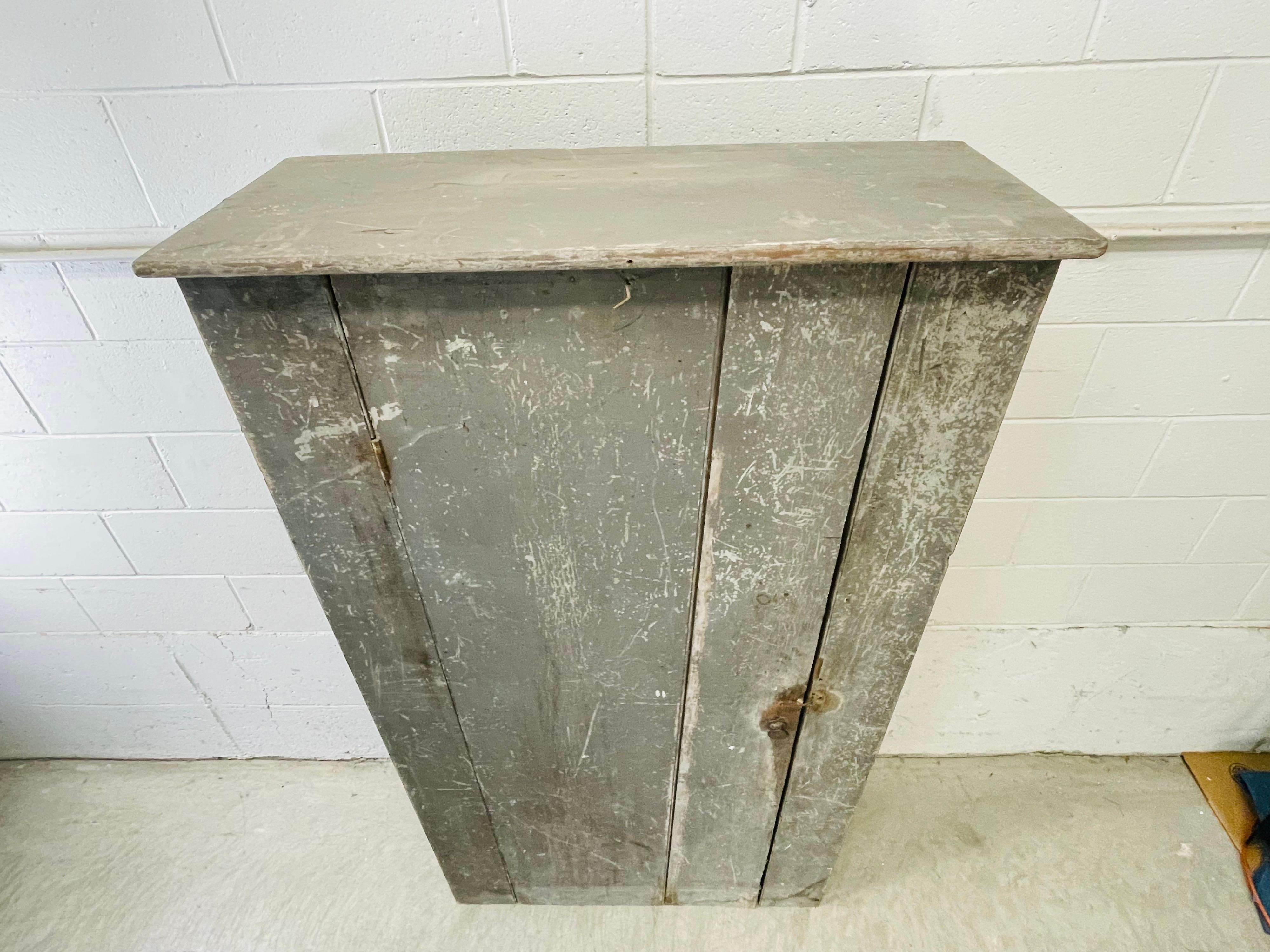 19th Century New England Farmhouse Antique Rustic Cupboard For Sale