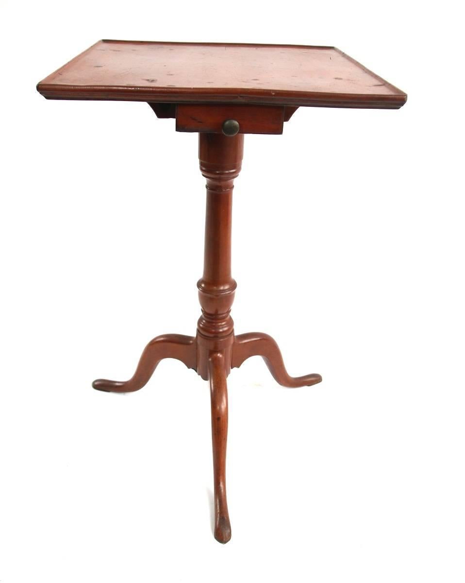 American New England Federal Cherry Candlestand For Sale
