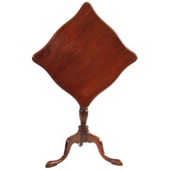 Antique New England Federal Mahogany Candlestand