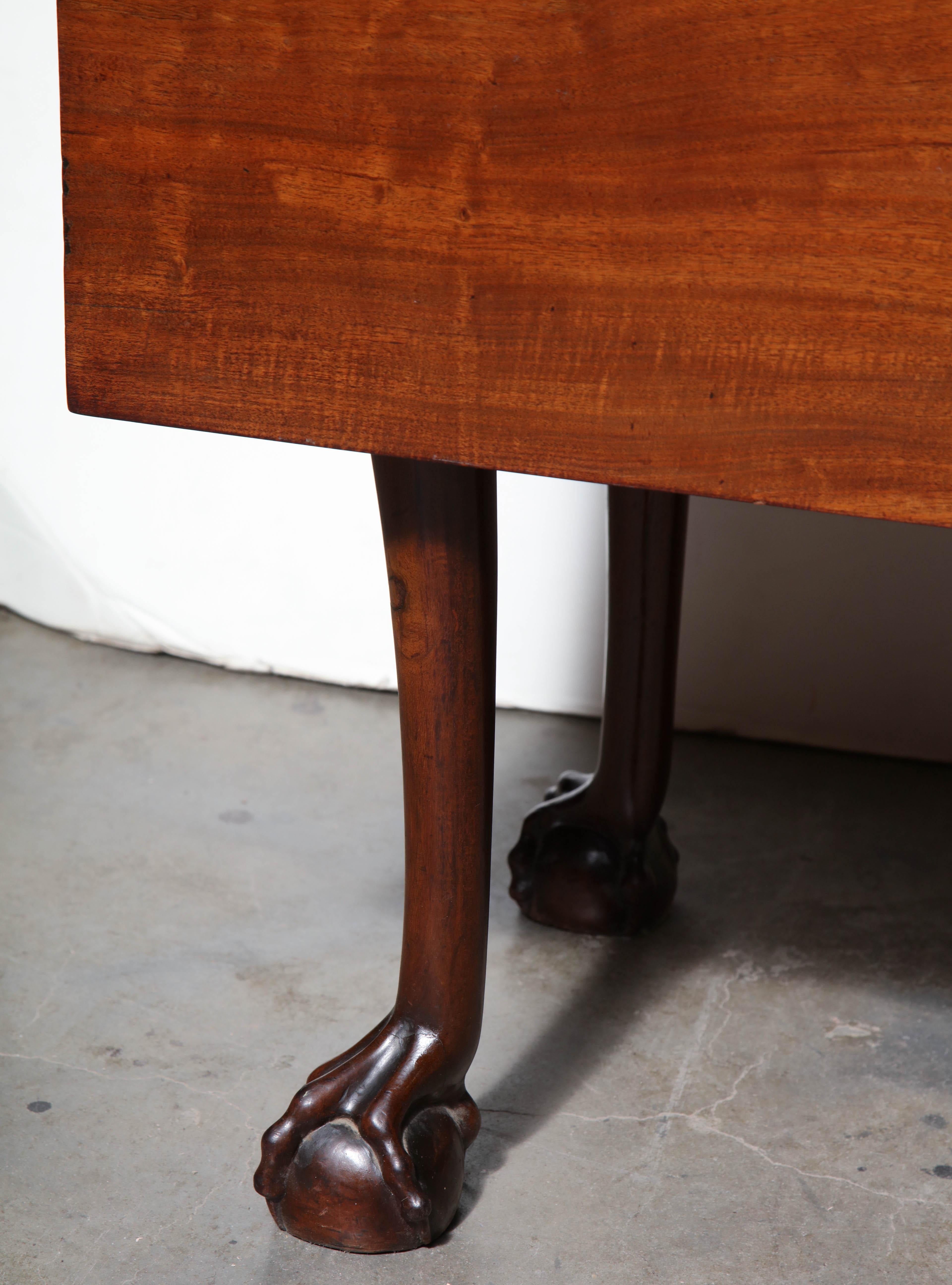 Chippendale New England Mahogany Drop-Leaf Table