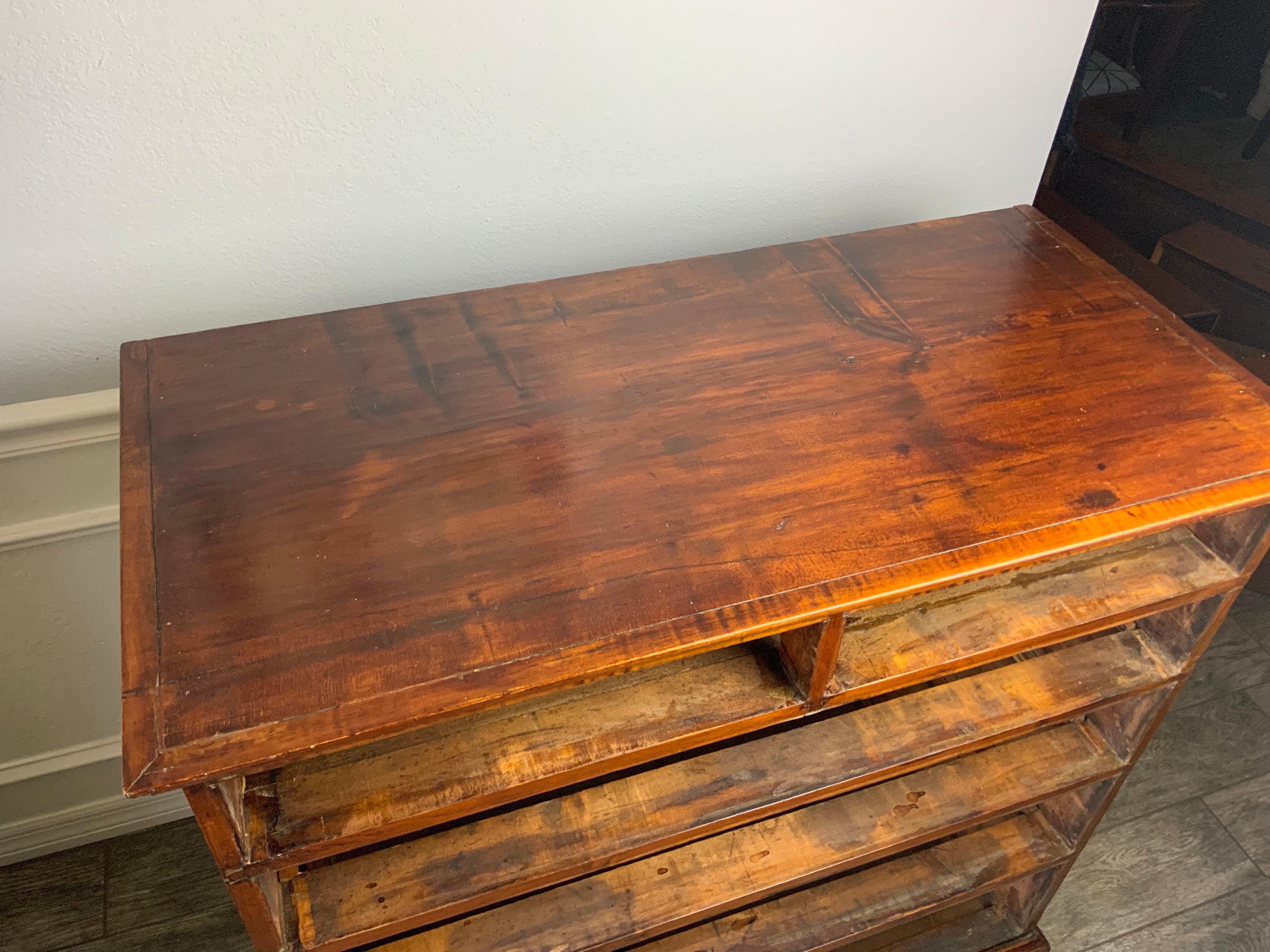 New England Maple Six Drawer Chippendale Chest For Sale 14