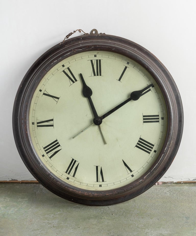 New England Prep School Hall Clock, America, 19th Century For Sale at