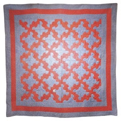 New England Quilt Drunkards Path Pattern Circa 1885