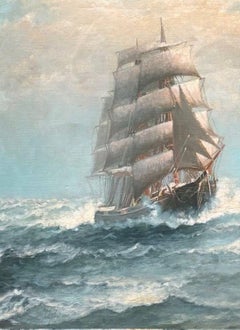 New England Seascape "Outward Bound" by by James J. McAuliffe, 1912
