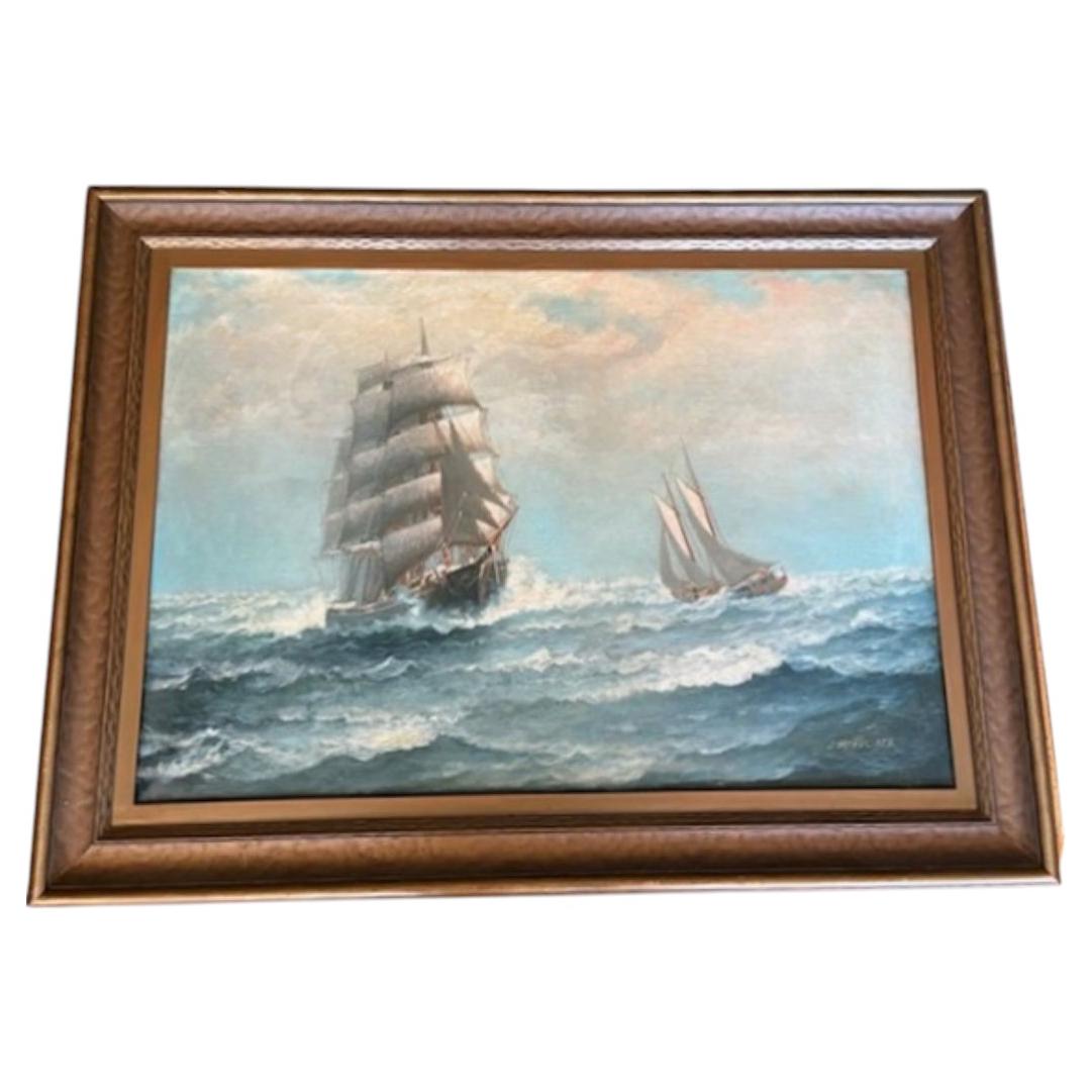 Paysage marin de Nouvelle-Angleterre "Outward Bound" de James J. McAuliffe, 1912