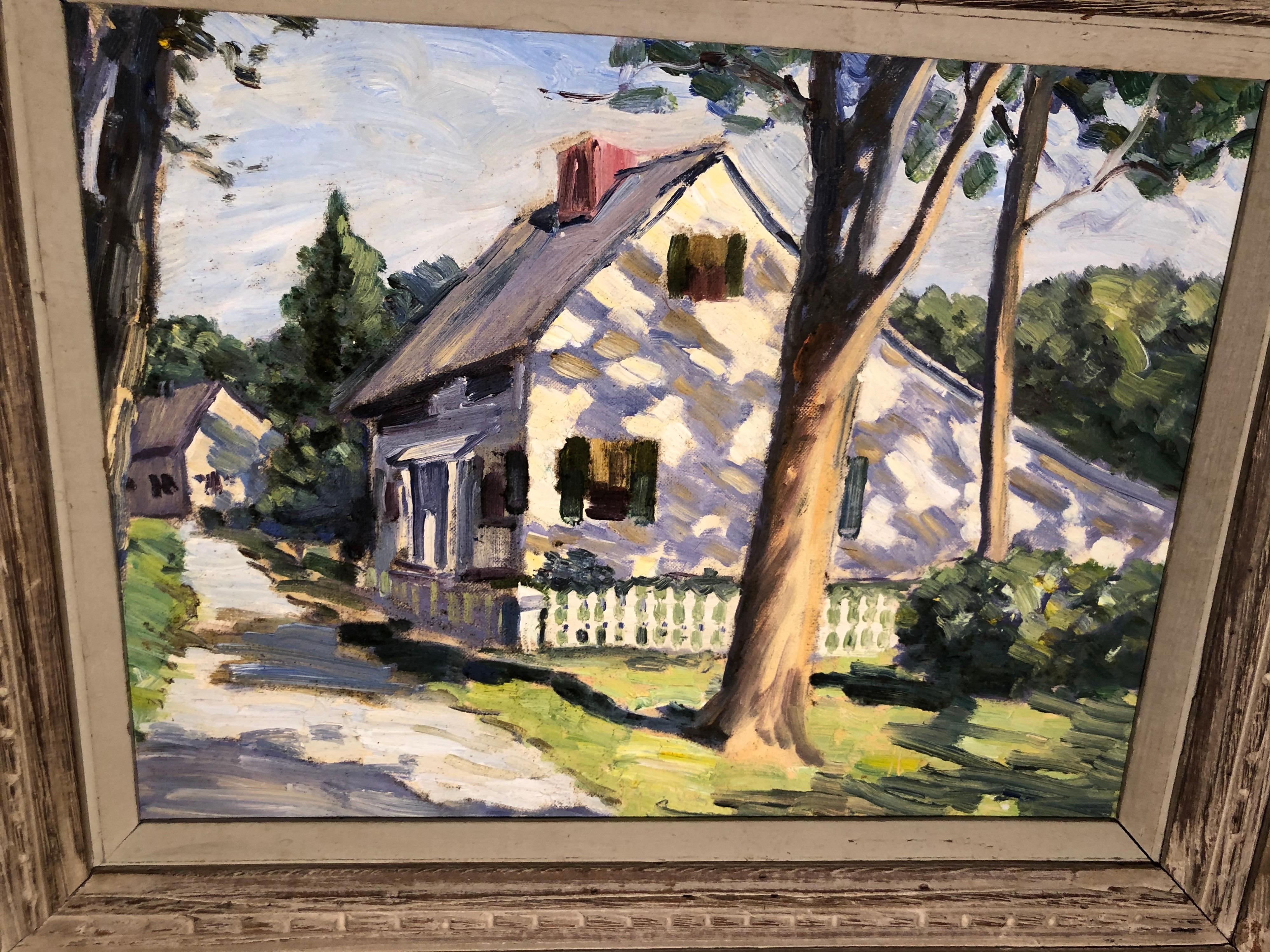 Mid-20th Century New England Summer Home Painting For Sale
