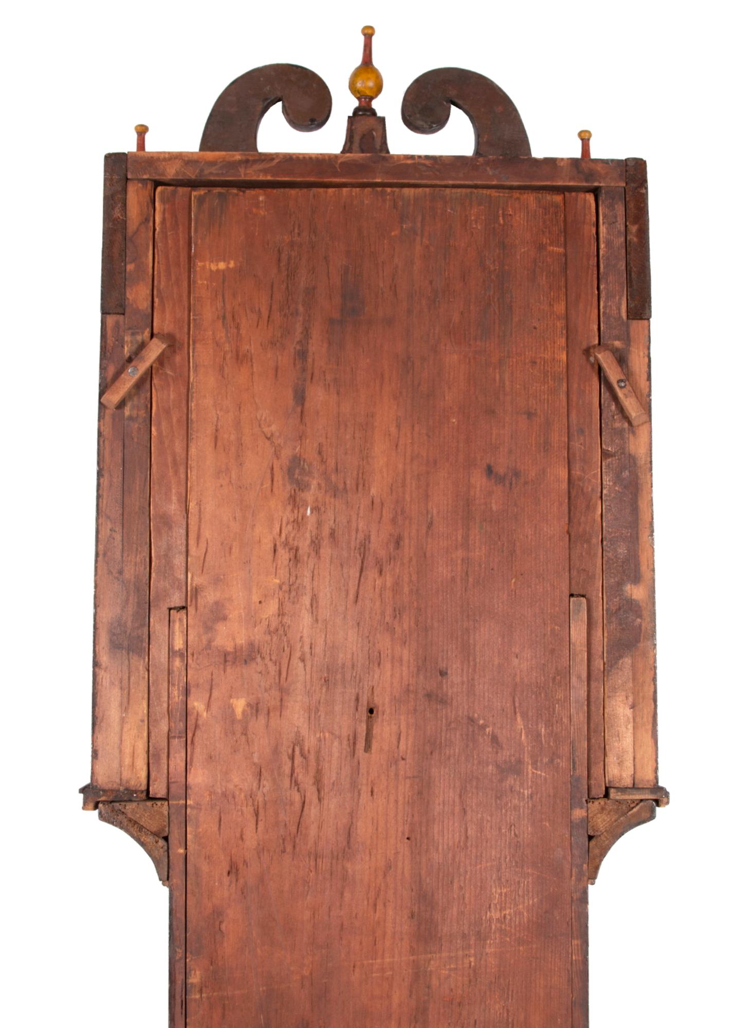 New England Tall Case Clock, Wooden Works by Riley Whiting, ca 1819-1835 For Sale 2