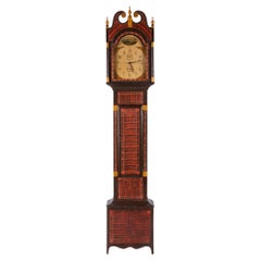 Antique New England Tall Case Clock, Wooden Works by Riley Whiting, ca 1819-1835