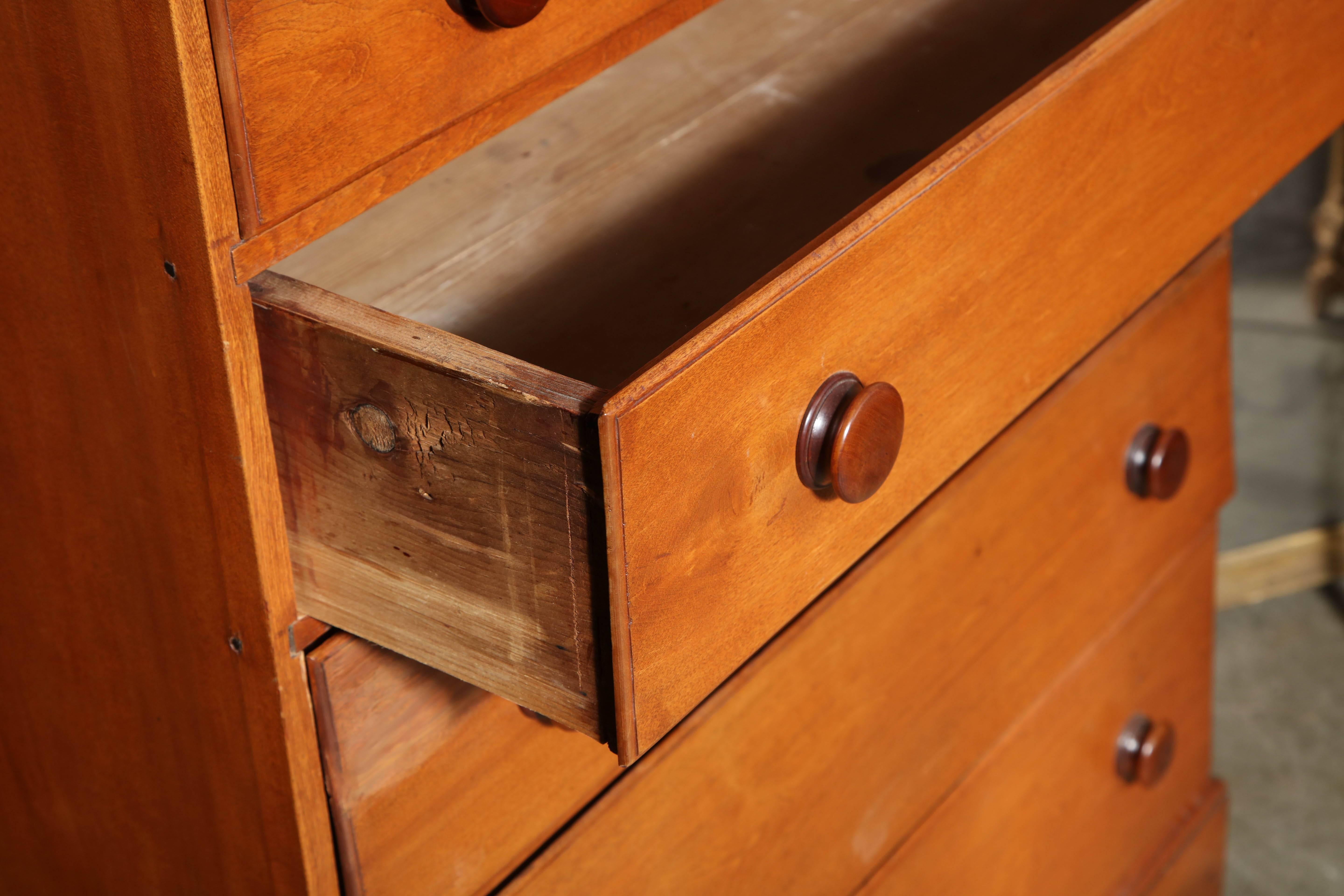 19th Century New England Tall Chest of Drawers