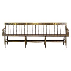 New England Windsor Style Deacon’s Bench, 19th Century