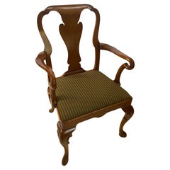 New English-Made Walnut Queen Anne Style Armchair