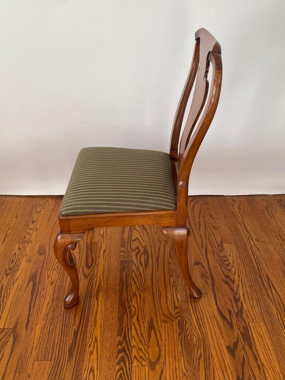 Contemporary New English-Made Walnut Queen Anne Style Side Chair For Sale