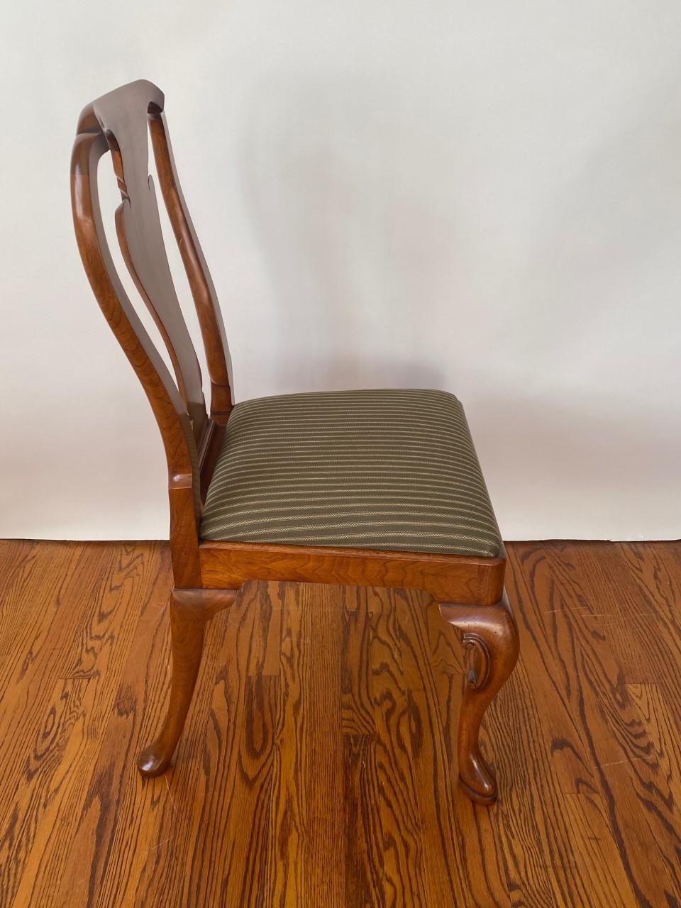 New English-Made Walnut Queen Anne Style Side Chair For Sale 1