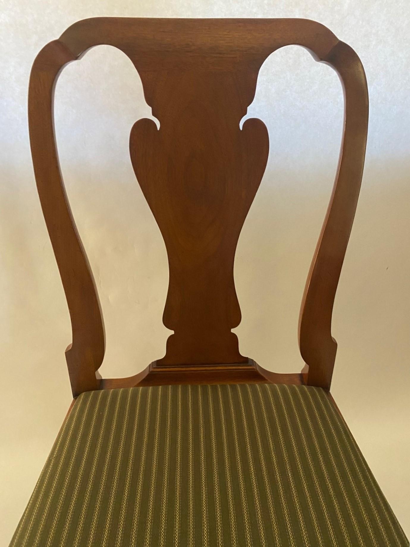 New English-Made Walnut Queen Anne Style Side Chair For Sale 3