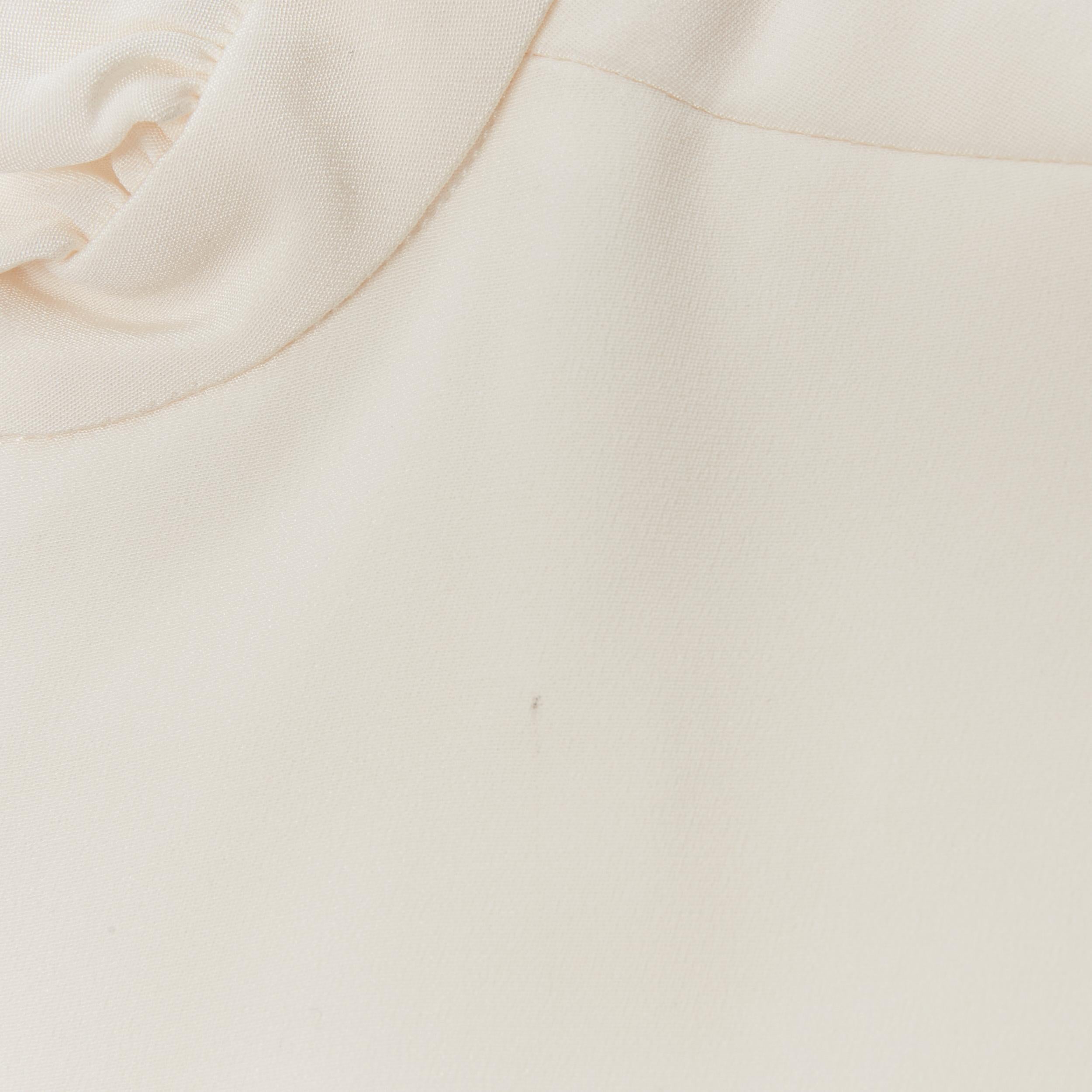 new ERDEM 2016 Inka white Cady silk ruffle collar bib One Size 4