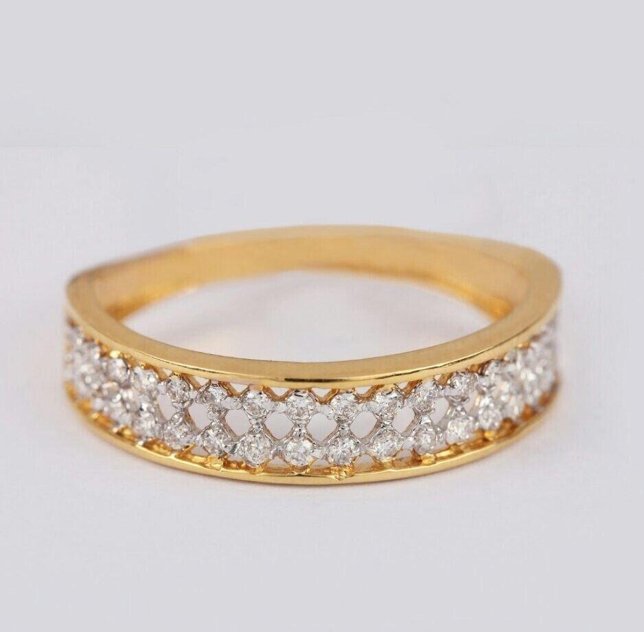 New Eternity Band Ring 14K Solid Gold Certified Diamond Engagement Ring Gift. For Sale 7