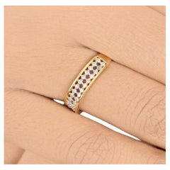 New Eternity Band Ring 14K Solid Gold Certified Diamond Engagement Ring Gift.