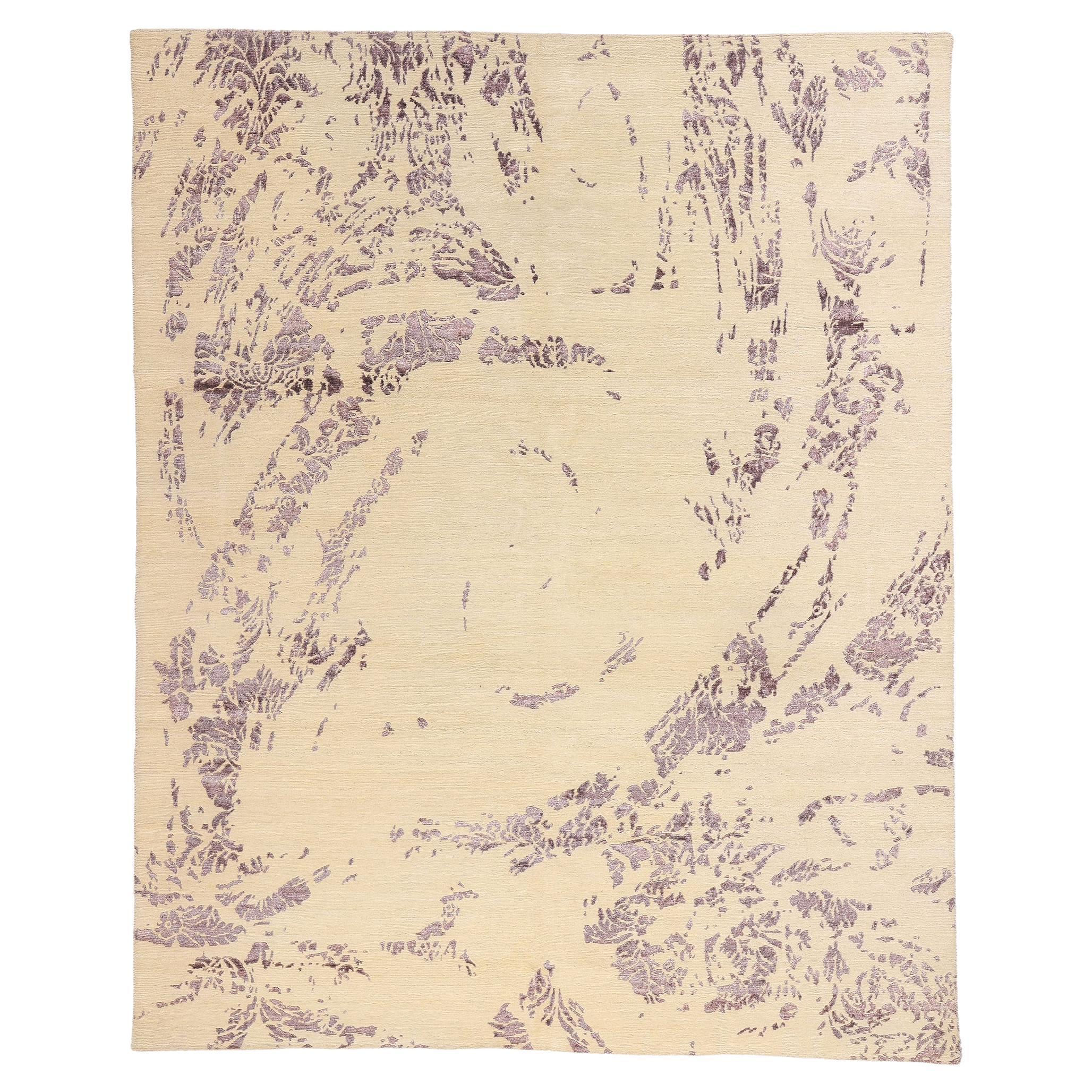 New Ethereal Reverie Contemporary Carpet with Enigmatic Abstract Expressionism