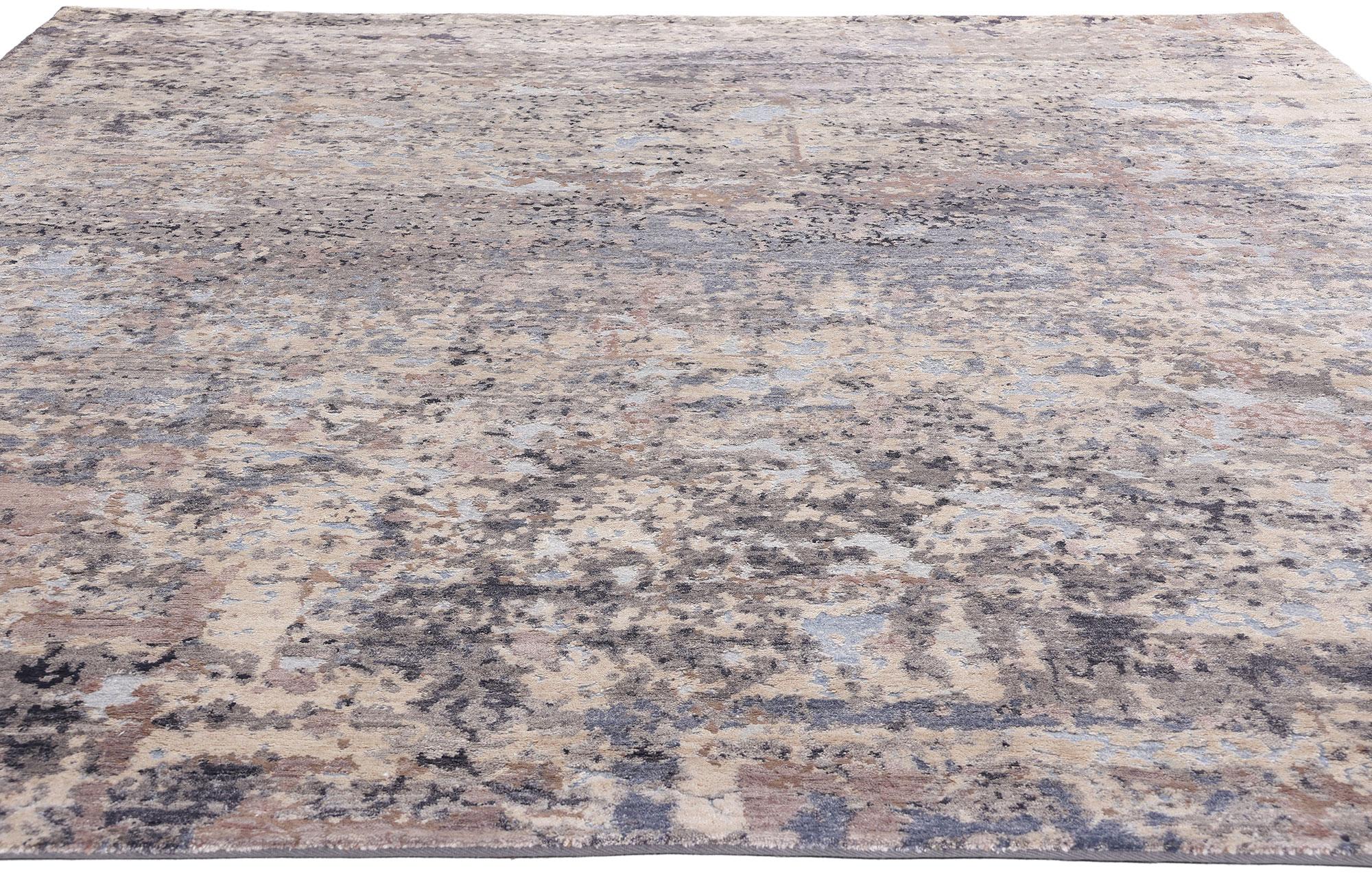 Moderno New Ethereal Shadows Tappeto moderno organico in lana e seta, 08'04 x 10'00 in vendita
