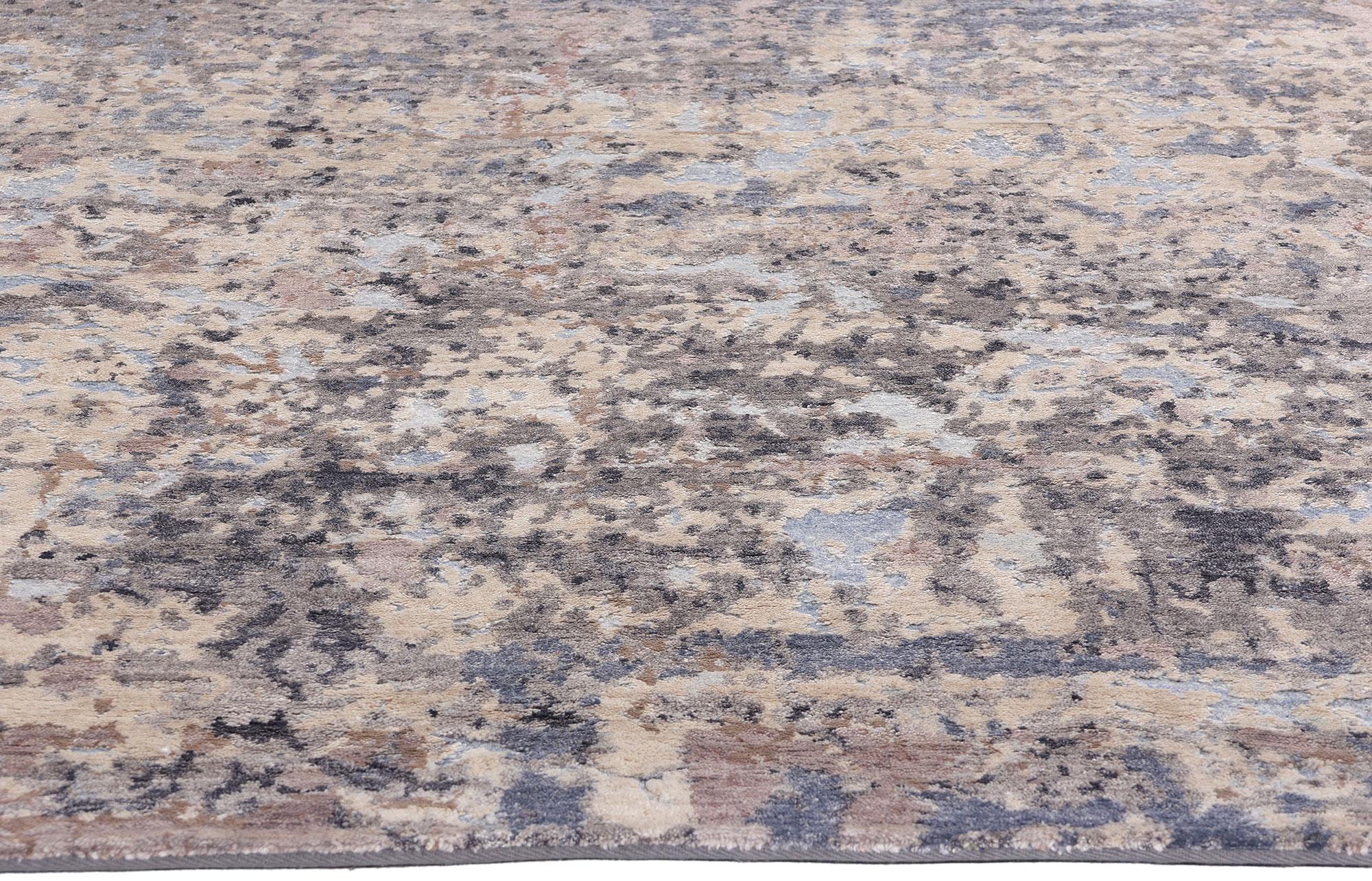 Indiano New Ethereal Shadows Tappeto moderno organico in lana e seta, 08'04 x 10'00 in vendita