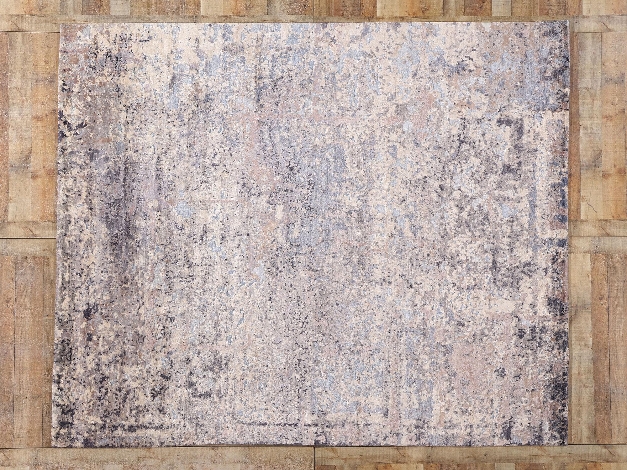 New Ethereal Shadows Tappeto moderno organico in lana e seta, 08'04 x 10'00 in vendita 1