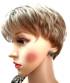 New Ethiopian 3.0 Carat Black Opal Sterling Earrings