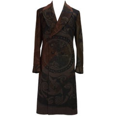 New Etro Runway Men's Wool Graphic Design Print Coat It. 52
