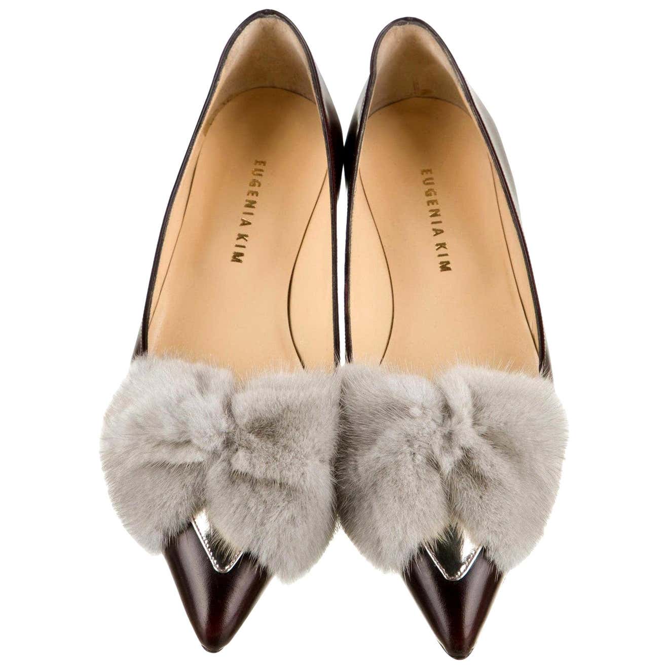 New Eugenia Kim Leather Mink Pointed Toe Flats Shoes Sz 39 U.S. 8.5 at ...