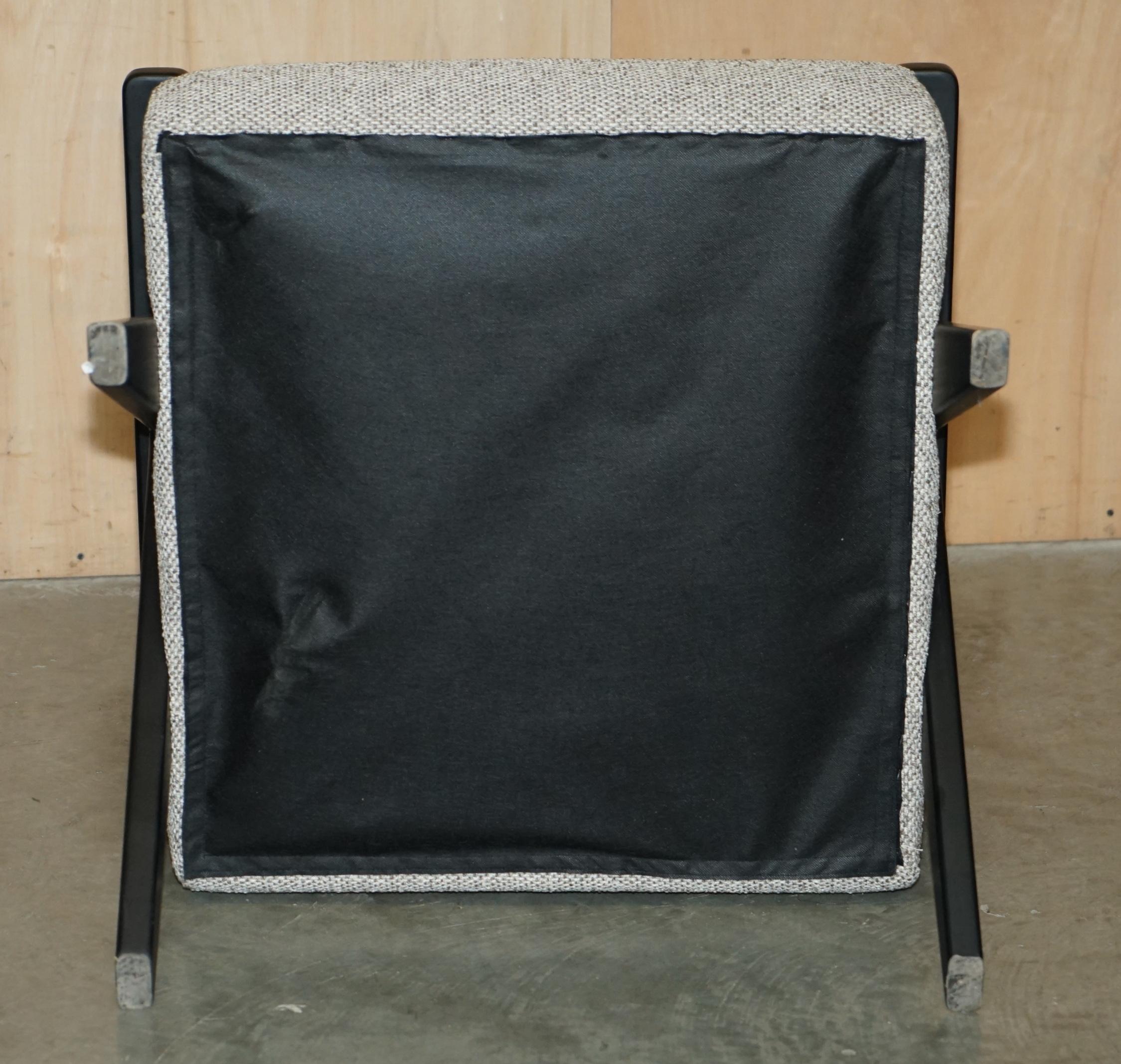 NEW EXDISPLAY NORDIC STYLE EDGAR ARMCHAIR MIT BEECH WOOD FRAME & OATMEAL FABRIC im Angebot 4