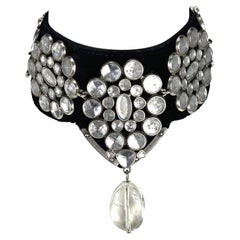 Collier ras du cou convertible en velours Yves Saint Laurent par Tom Ford, A/H 2002, Neuf