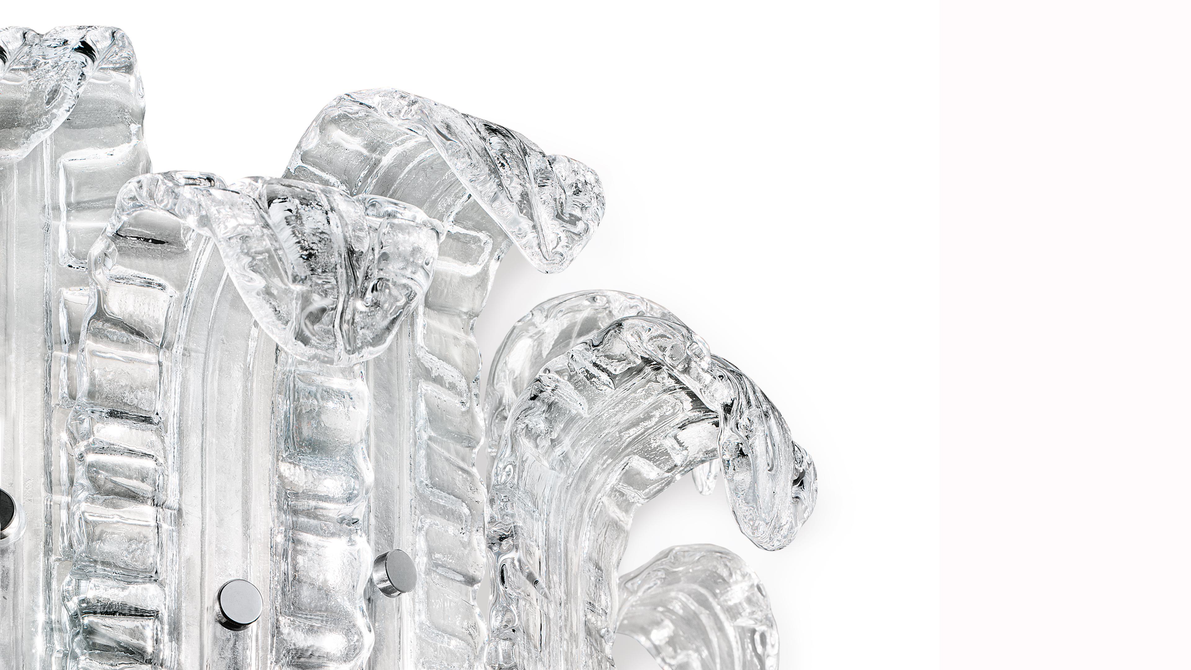 New Felci 7239 Wall Scone in Crystal Glass, by Barovier&Toso In New Condition In Venice, IT