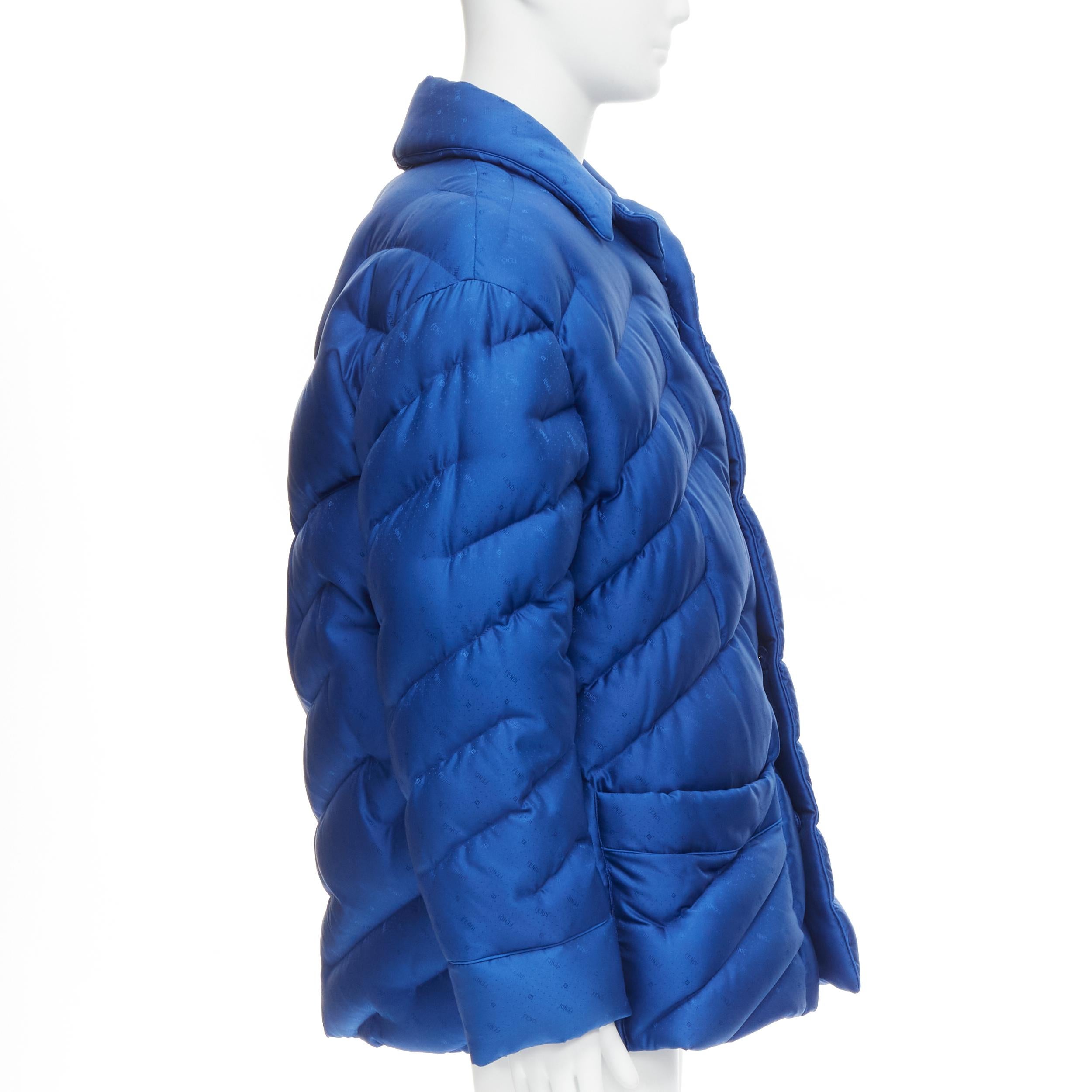 electric blue puffer jacket