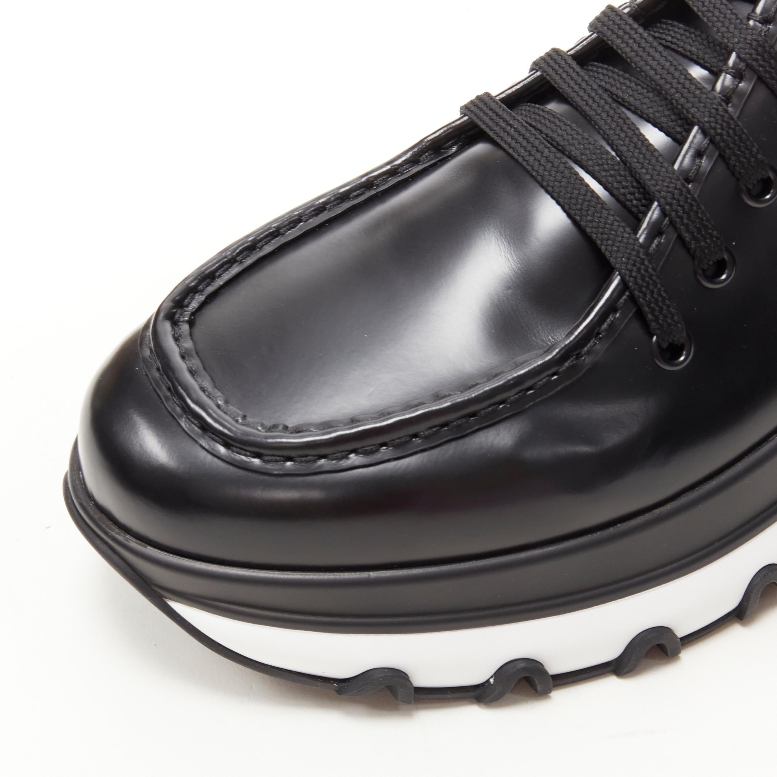 Men's new FENDI 7L1255 black leather FF Zucca sneaker sole ankle boots UK10 EU44