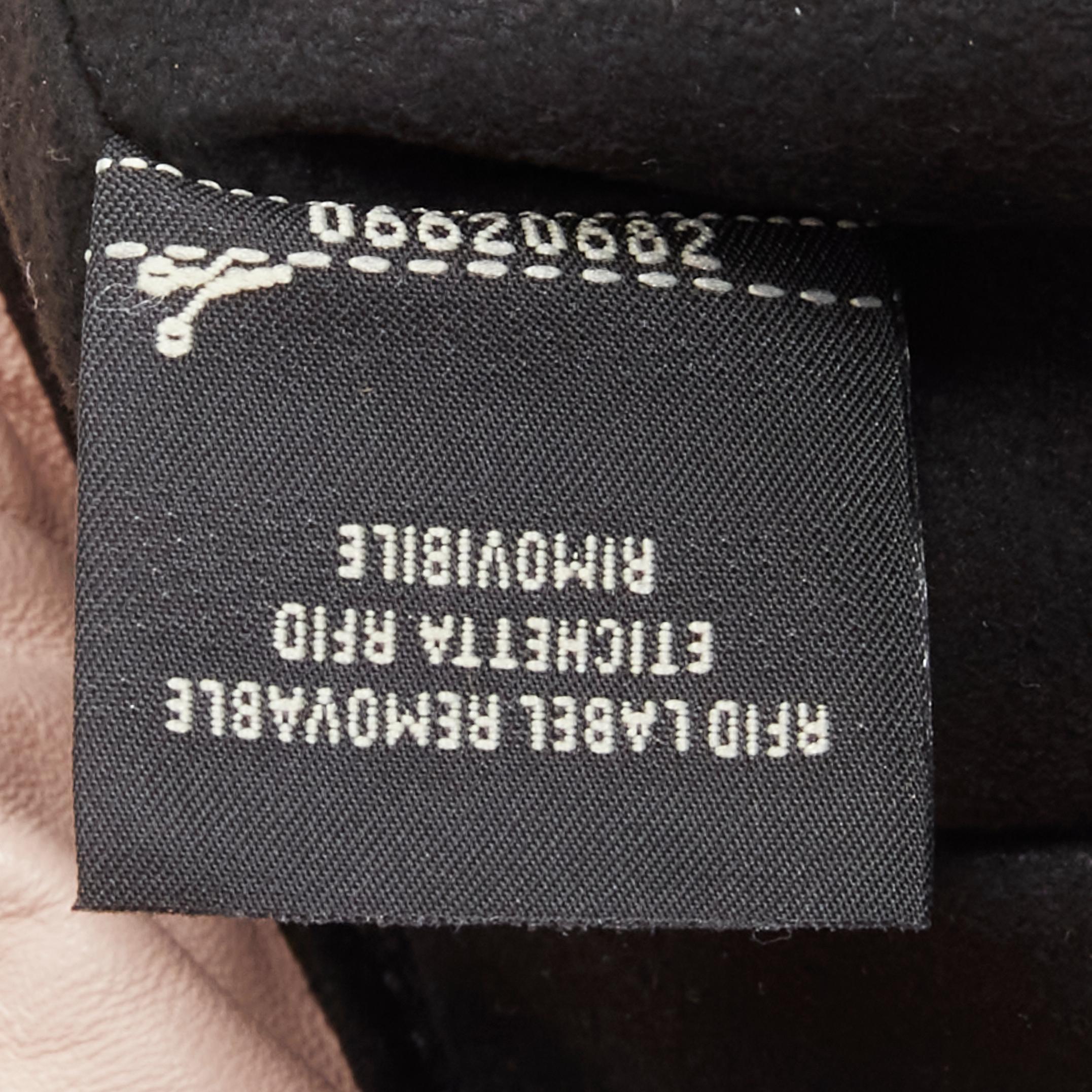 new FENDI beige pink logo print leather drawstring pouch crossbody bag 1
