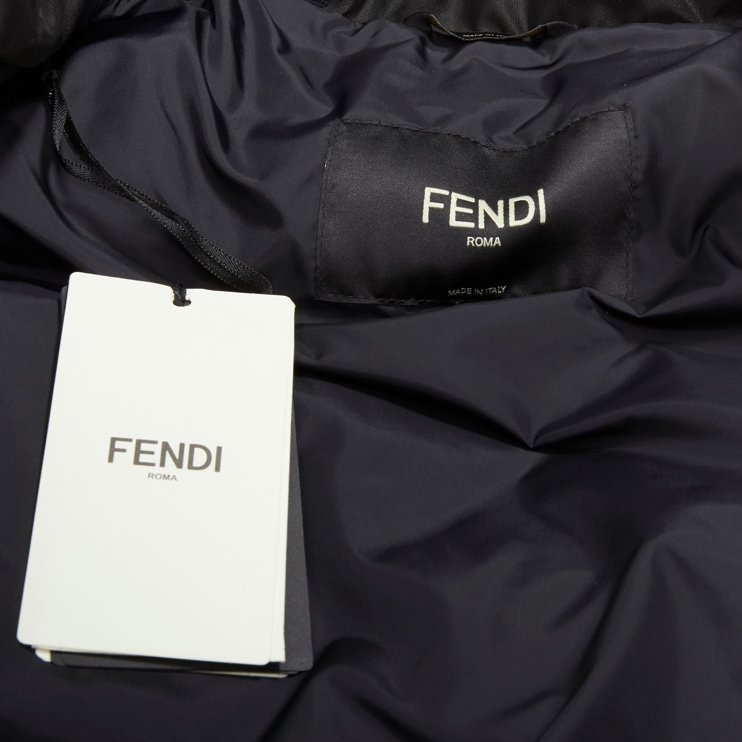 Men's new FENDI black FF Zucca monogram black goose down padded vest IT54 2XL