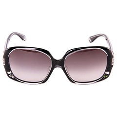 New Fendi Black Rose Inlaid Sunglasses with Case