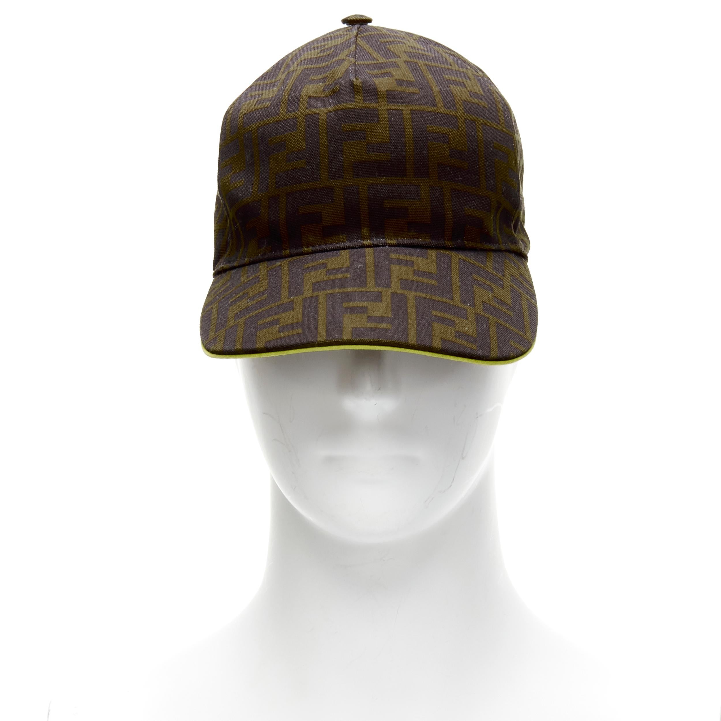 casquette fendi marron jaune