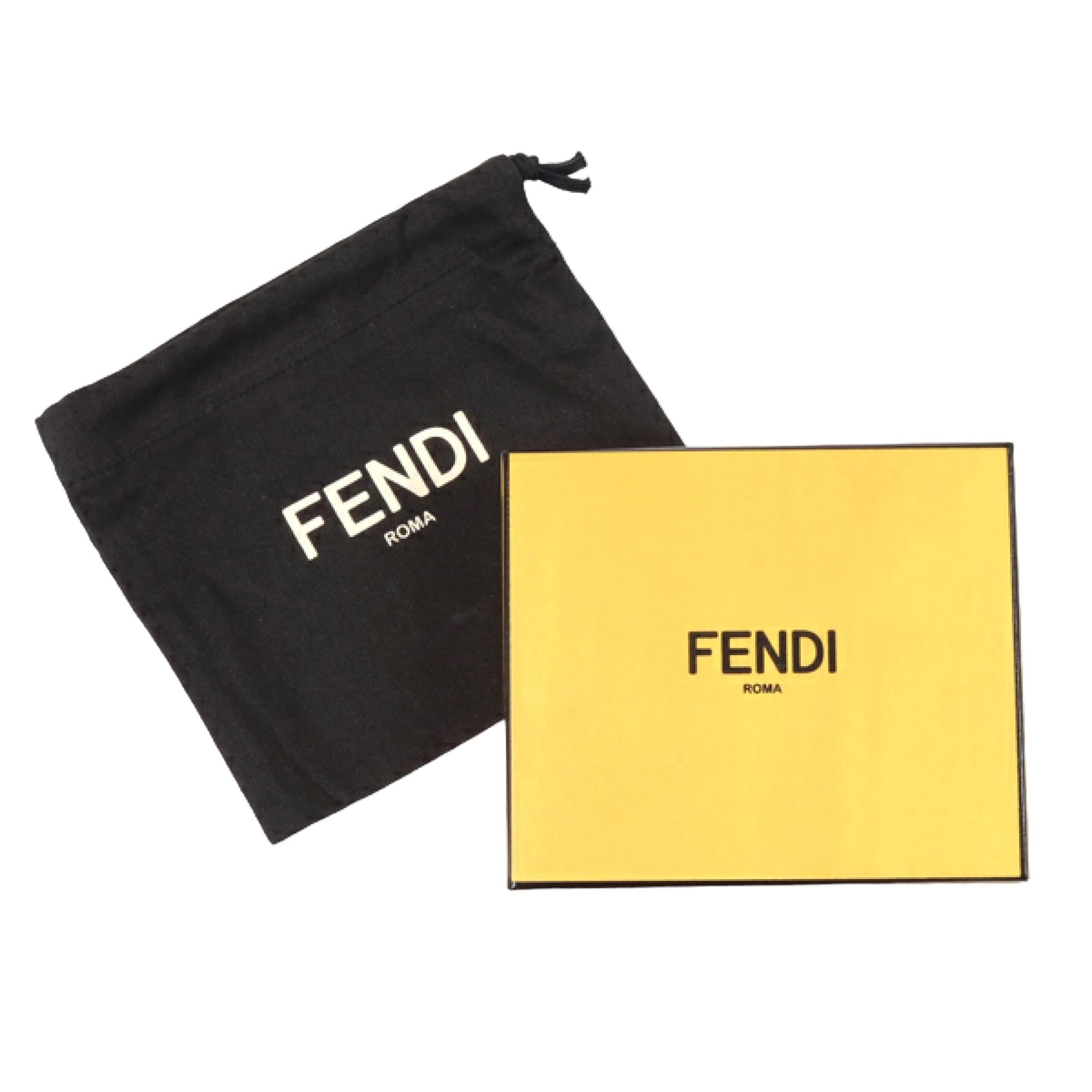 NEW Fendi Candy Pink Baguette Micro FF Monogram Leather Trifold Wallet For Sale 5