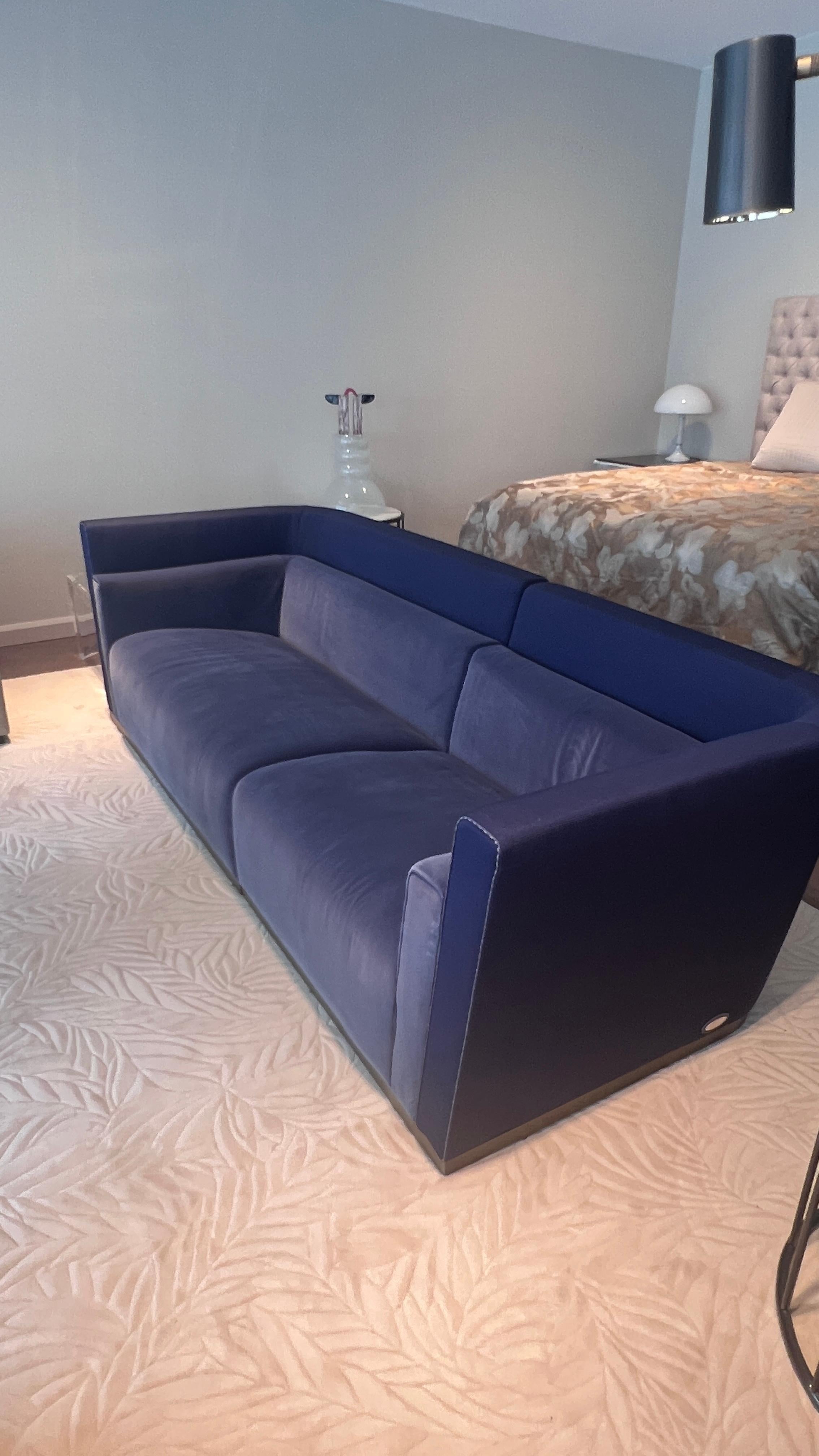 Velvet New Fendi Casa Sofa Borromini For Sale