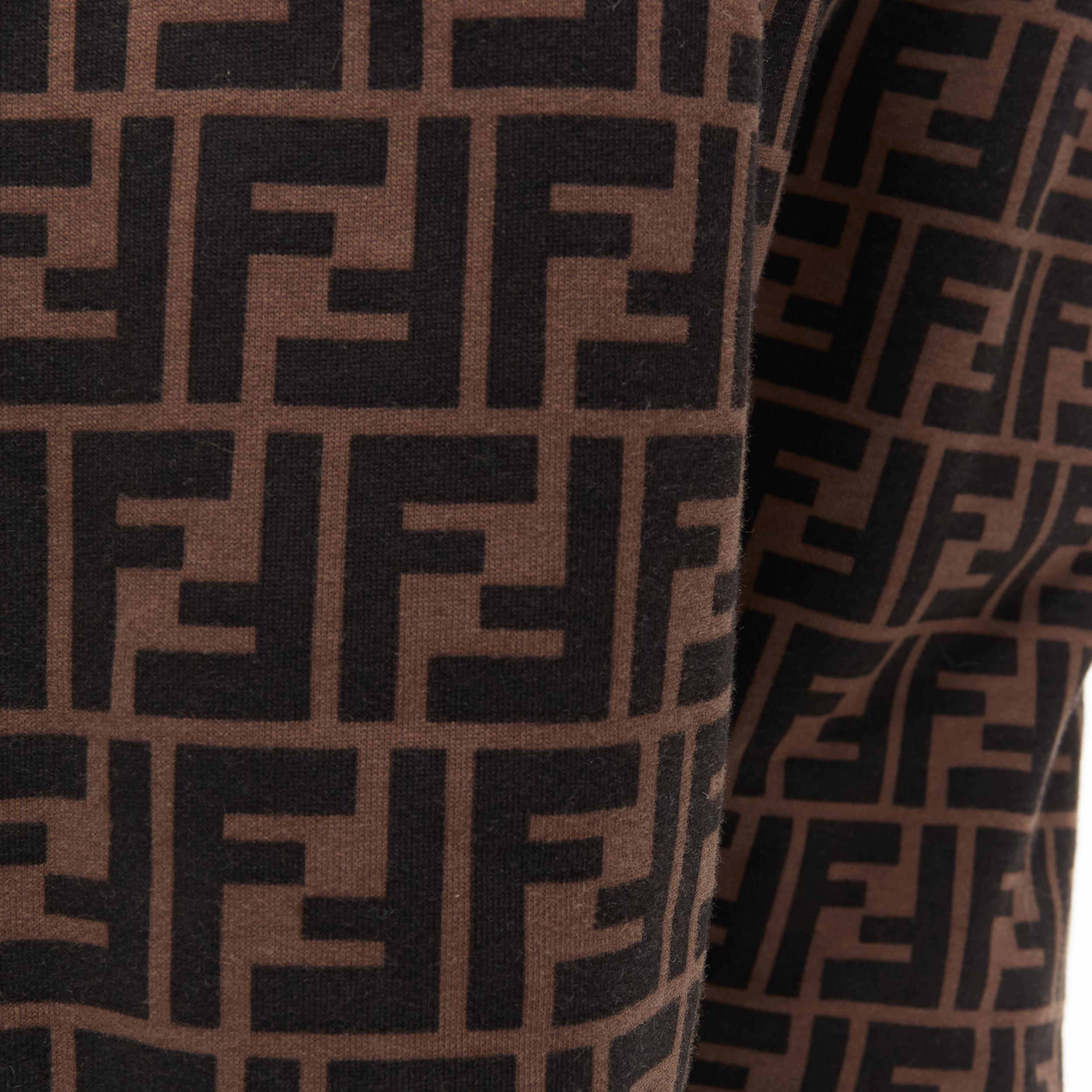 new FENDI FF Zucca monogram rainbow stripe side cotton sweatpants EU52 XL 3