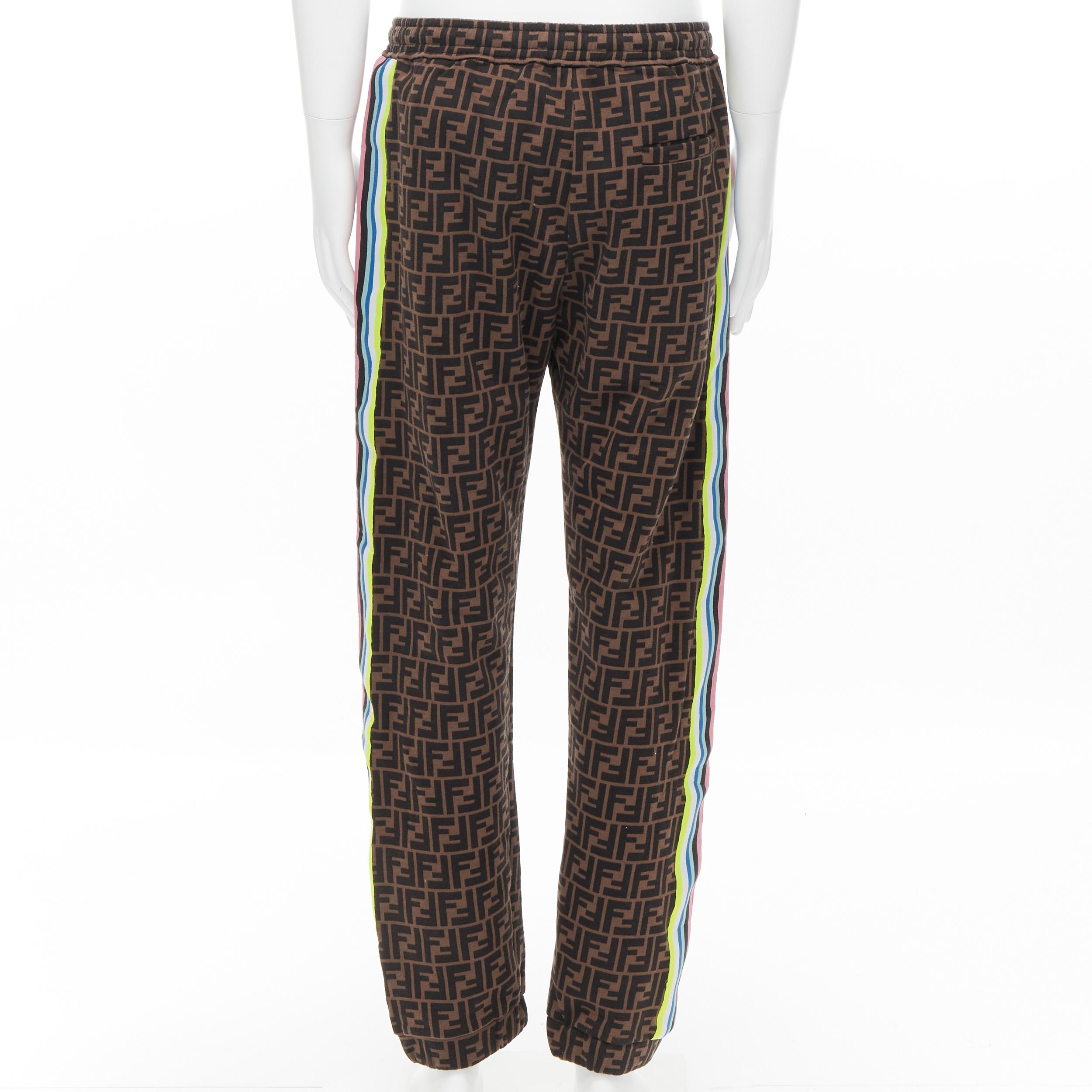 chloe rainbow stripe track pants