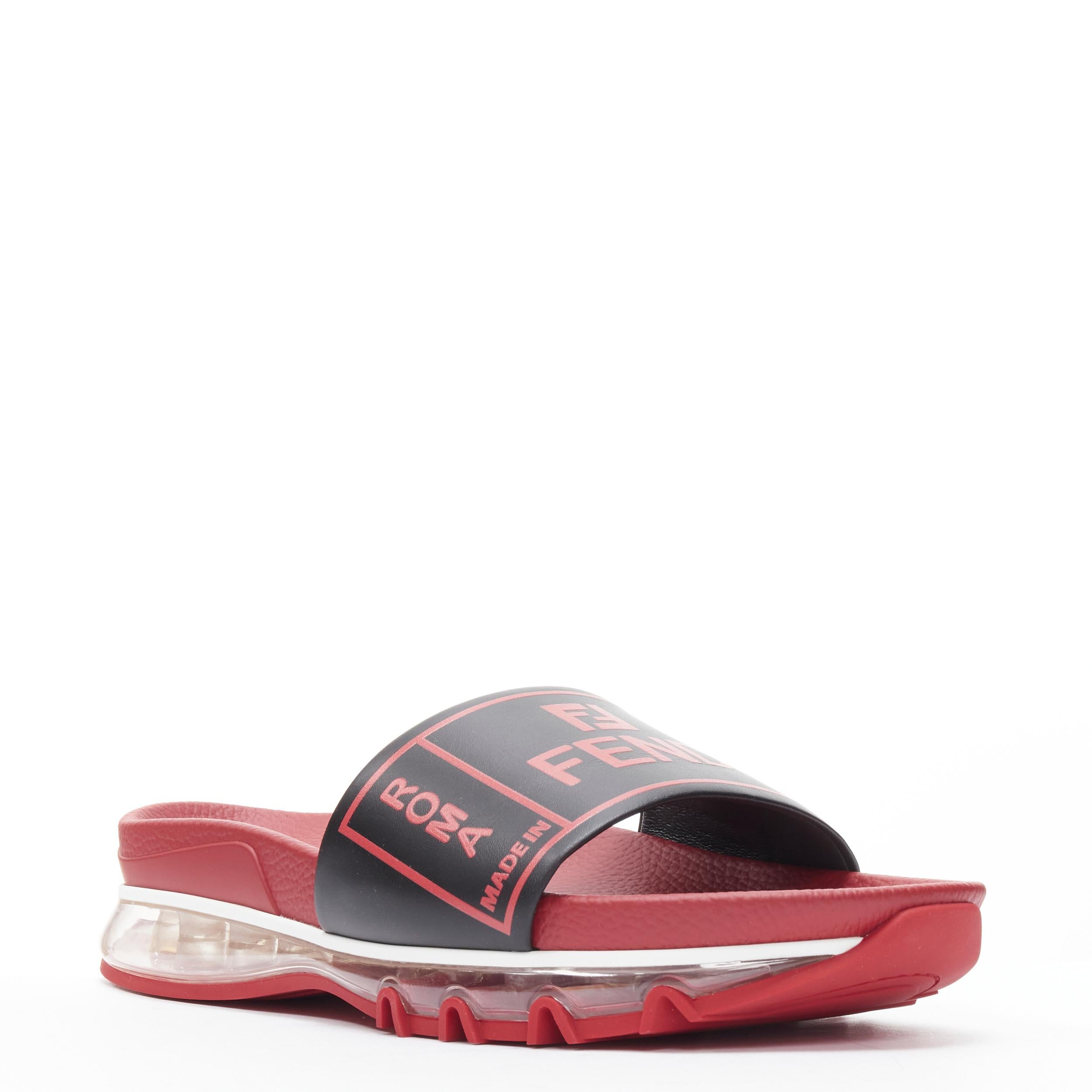 Fendi red online slides