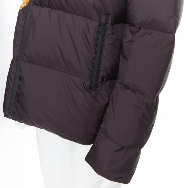 new FENDI Fila Mania black beige Zucca monogram goose down puffer jacket EU50 L 1