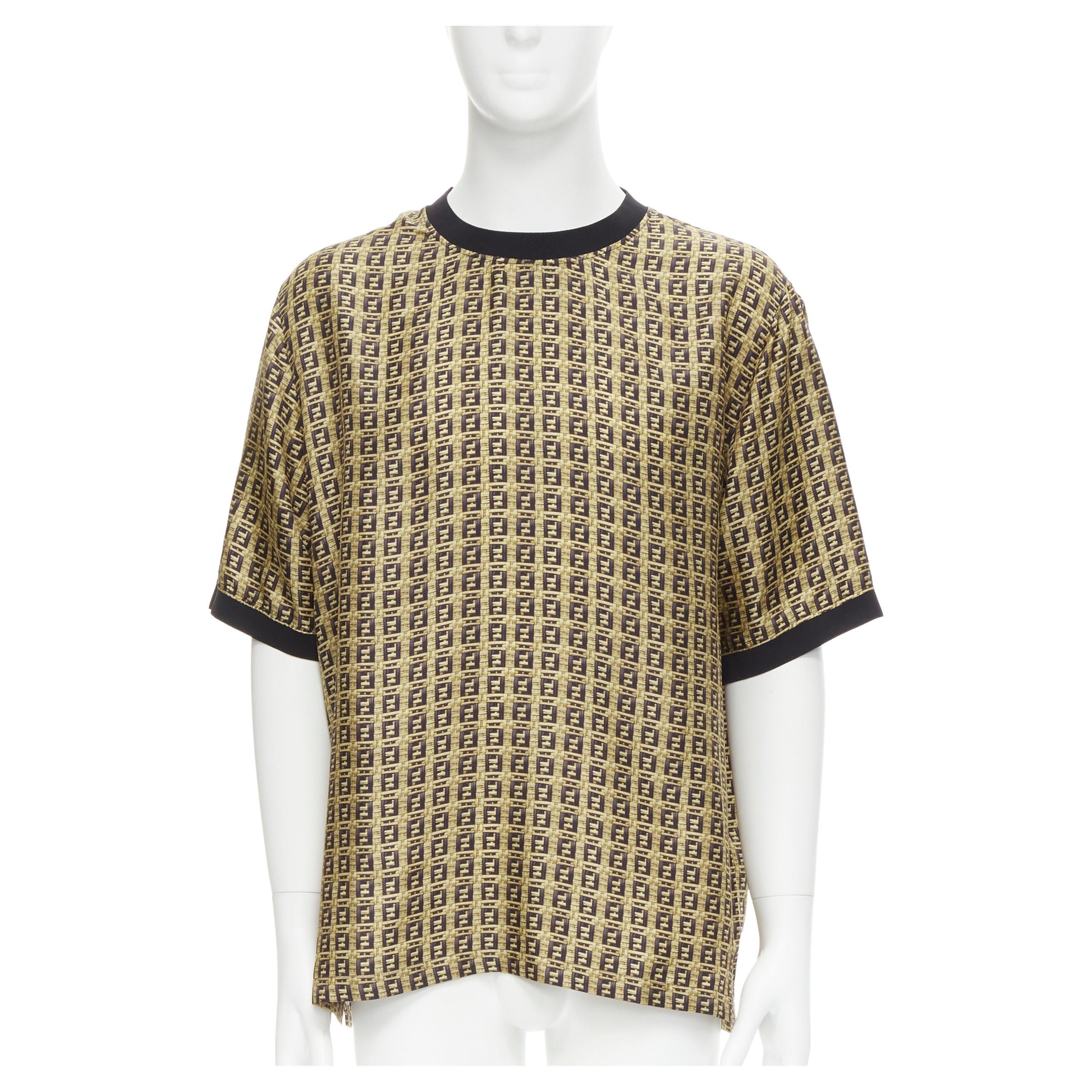 new FENDI Forver Bamboo FF Zucca monogram print t-shirt top XL