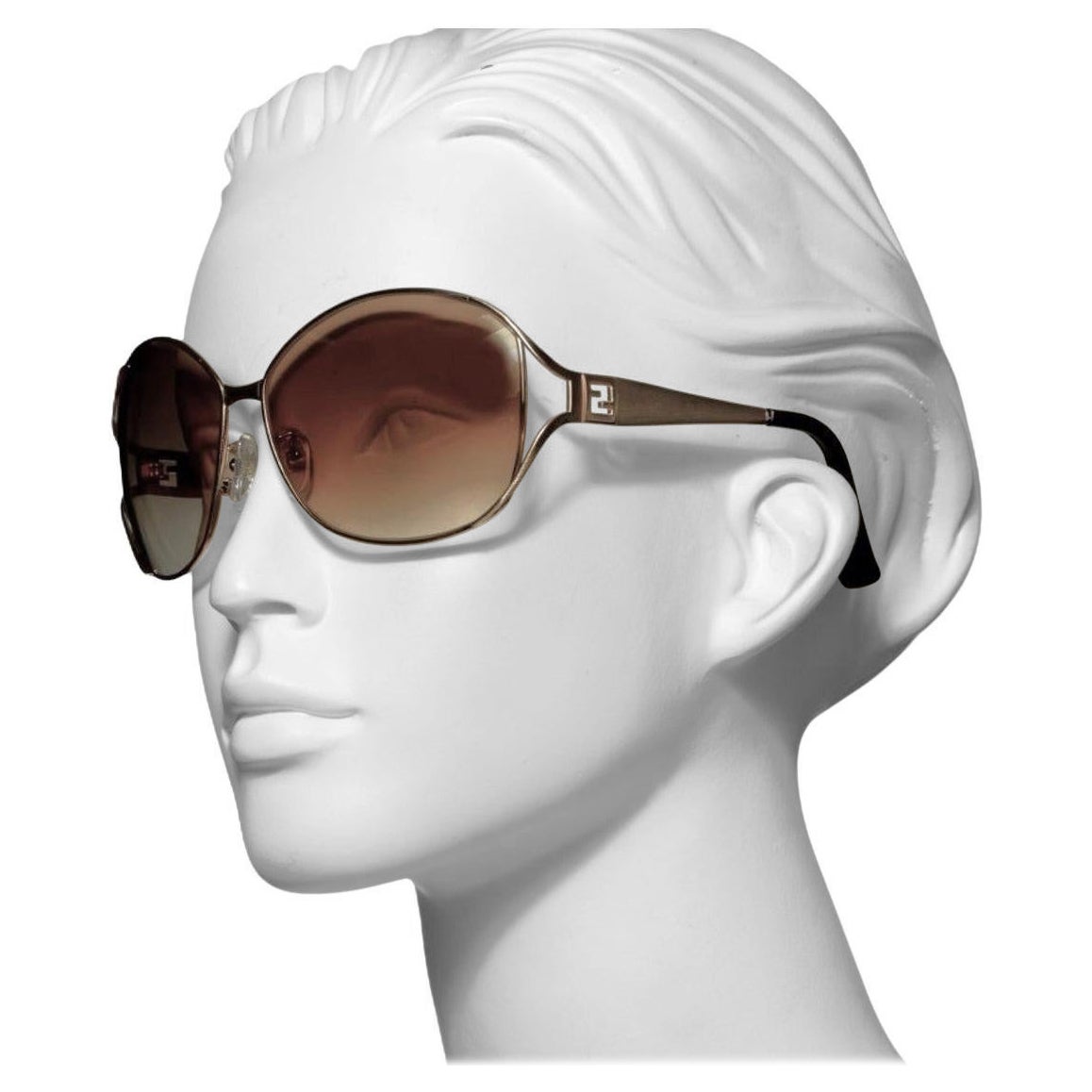 New Fendi Gold Aviator Sunglasses with Case